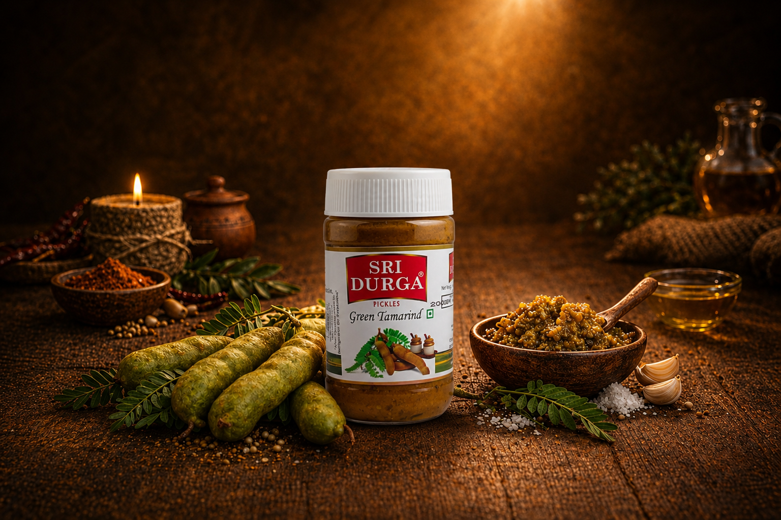 Green Tamarind Pickle(Green Chilli Spiced)