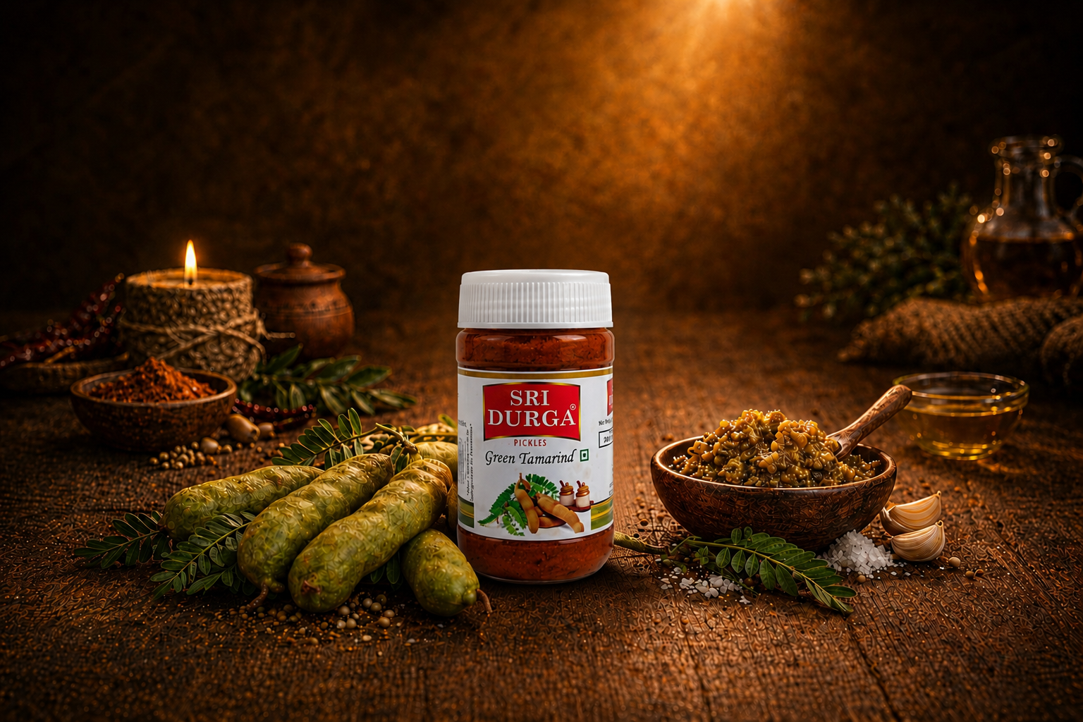 Green Tamarind Pickle(Red Chilli Spiced)